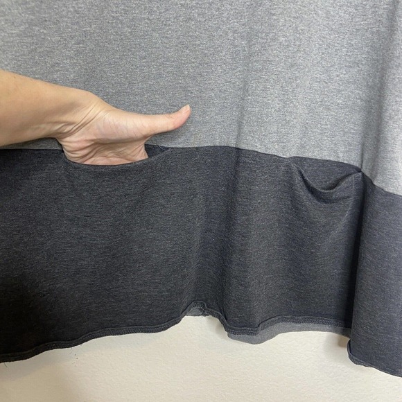 Shein Gray Color Blocked Pocketed Three Quarter Sleeve Dress L - Picture 5 of 10